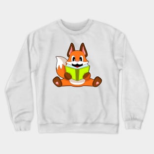Fox Reading Book Crewneck Sweatshirt
